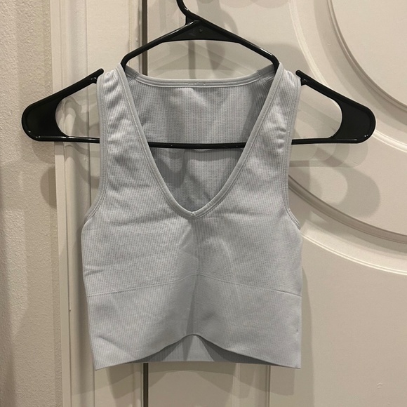 Athleta Aurora Seamless Crop Rib Tank (Dusty Blue) - Picture 3 of 3